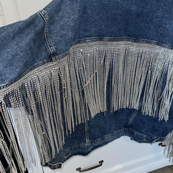 Diamond fringe Jean jacket - Picture 8 of 8